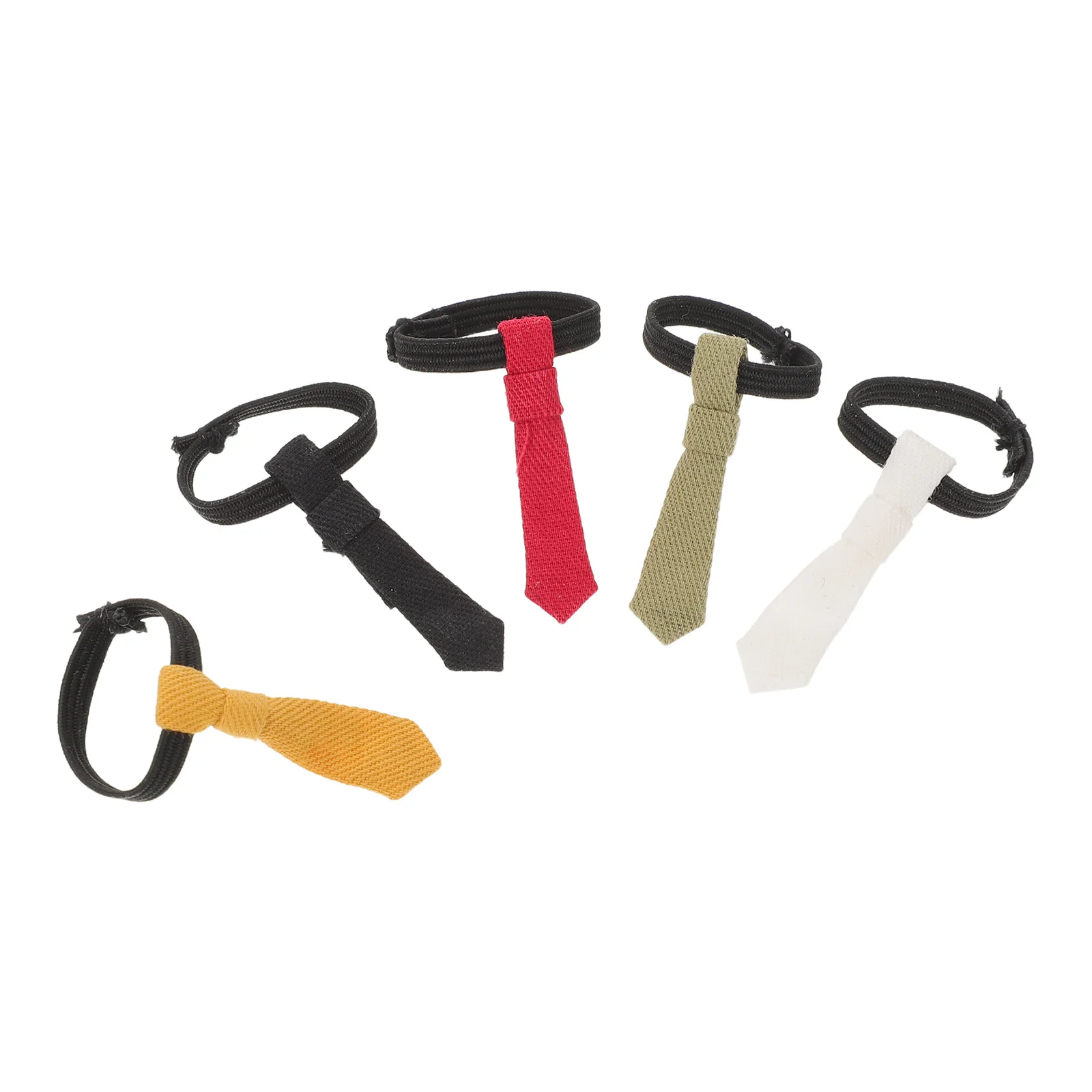 5 szt. Akcesoriów BJD Mini Krawaty do Domku dla Lalek, Miniaturki Ubranek, Zestaw Ubranek dla Figurki do Zabawy w Udawanie dla Dzieci