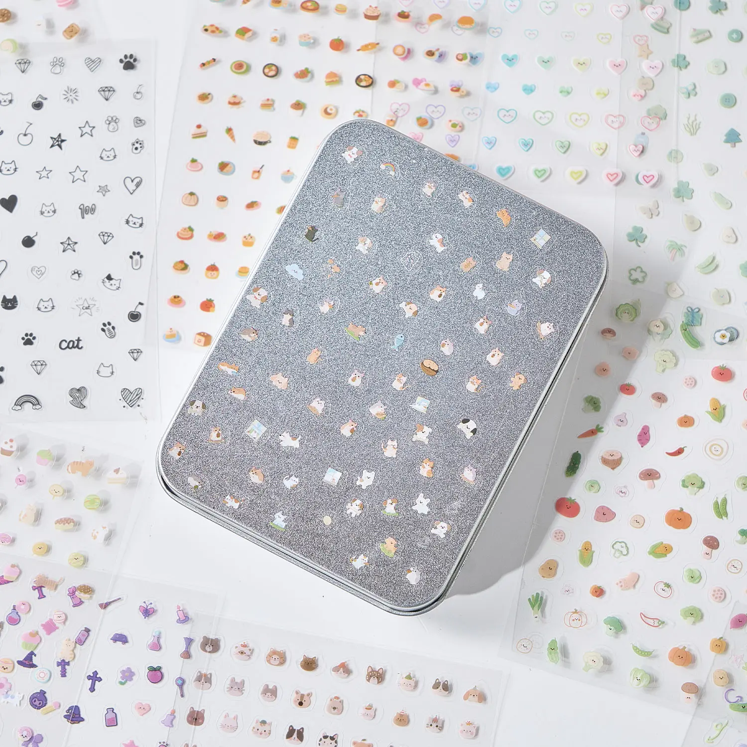 32sheets Kawaii Cartoon Mini Stickers Cute Nail Stickers DIY Diary Notes Clipbook Aesthetics Stationery Stickers