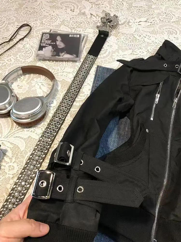 Sottocultura Harajuku Vintage Safari Cappotti da uomo Felpe con cerniera allentata con cappuccio Casual Streetwear Giacca con collo alla coreana Autunno Inverno