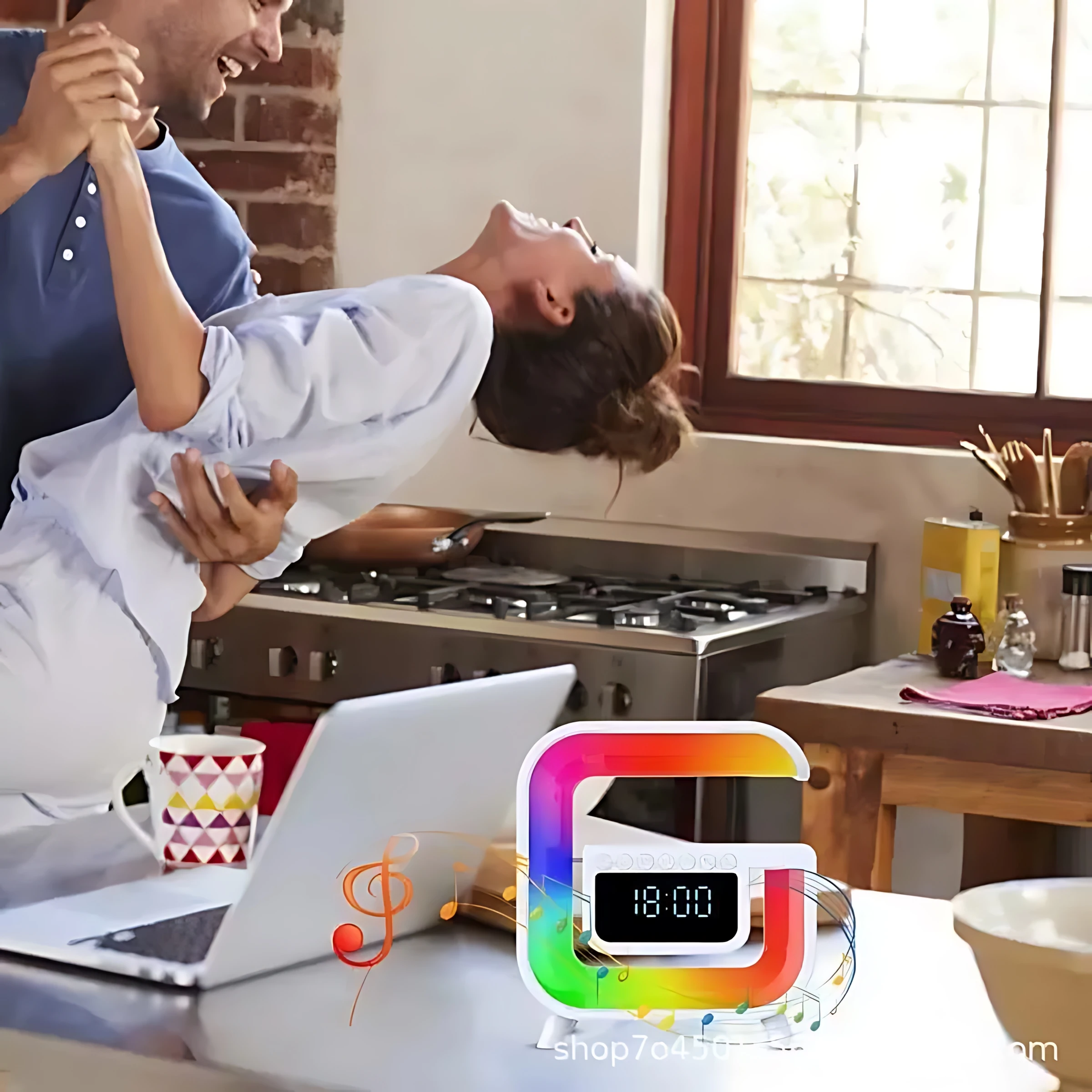 2025 New Multifunction Wireless Charger for Xiaomi Stand Bluetooth 5.0 Speaker FM TF RGB Night Light Fast Charging Station Sound