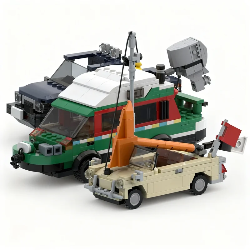 838 個 MOC トップギア水陸両用車モデルビルディングブロック建設クリスマスギフト DIY おもちゃクリエイティブアイデア教育レンガ