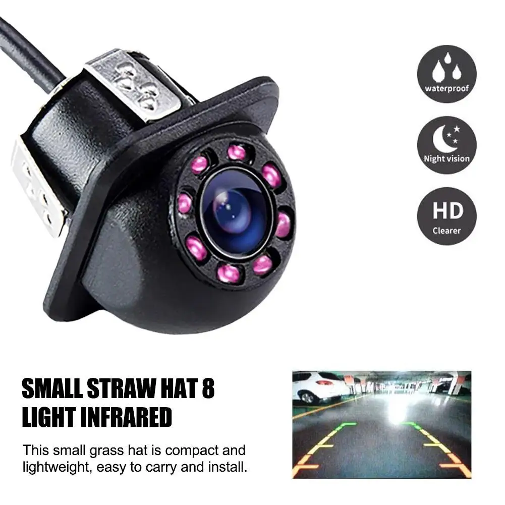 8 LED Auto Parking Assistance Car Infrared Night Vision Wide Angle Backup Camera 170° Car Rear View Camera Parking Monitoring ﻿