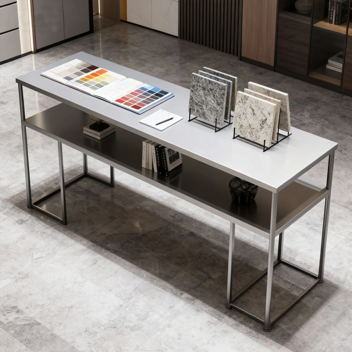 Whole house custom store Nakajima table decoration company workbench exhibition hall product display table swatch sample display
