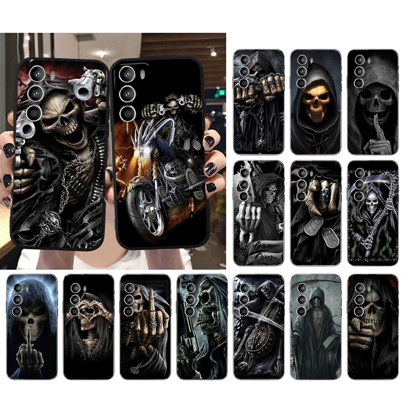 Grim Reaper Skull Art Phone Case for Moto G84 G22 G32 G42 G52 G62 G53 G72 G60 G60S G100 G10 G20 G30 G13 G50 G 5G G Pure