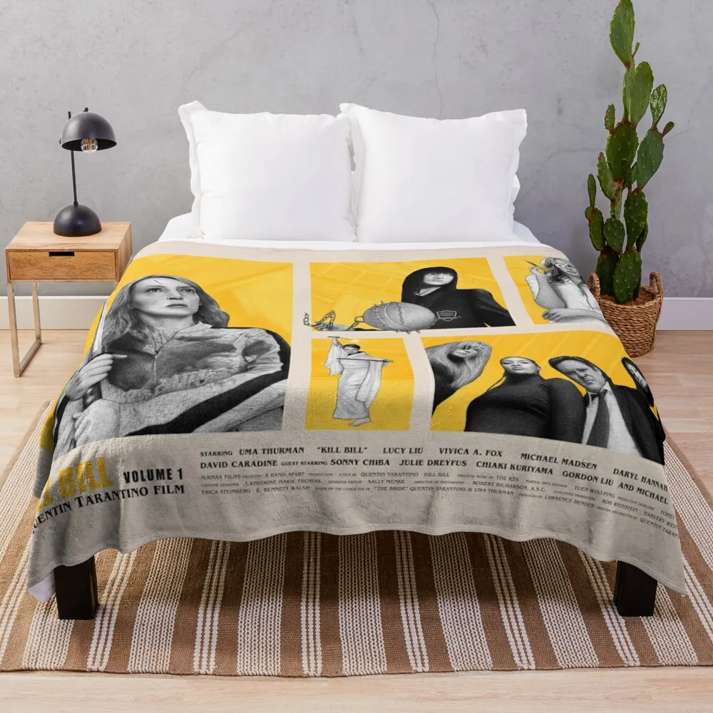 

Kill Bill Vol. 1 Movie Poster Design Throw Blanket Plush sofa bed Flannel Sleeping Bag Blankets