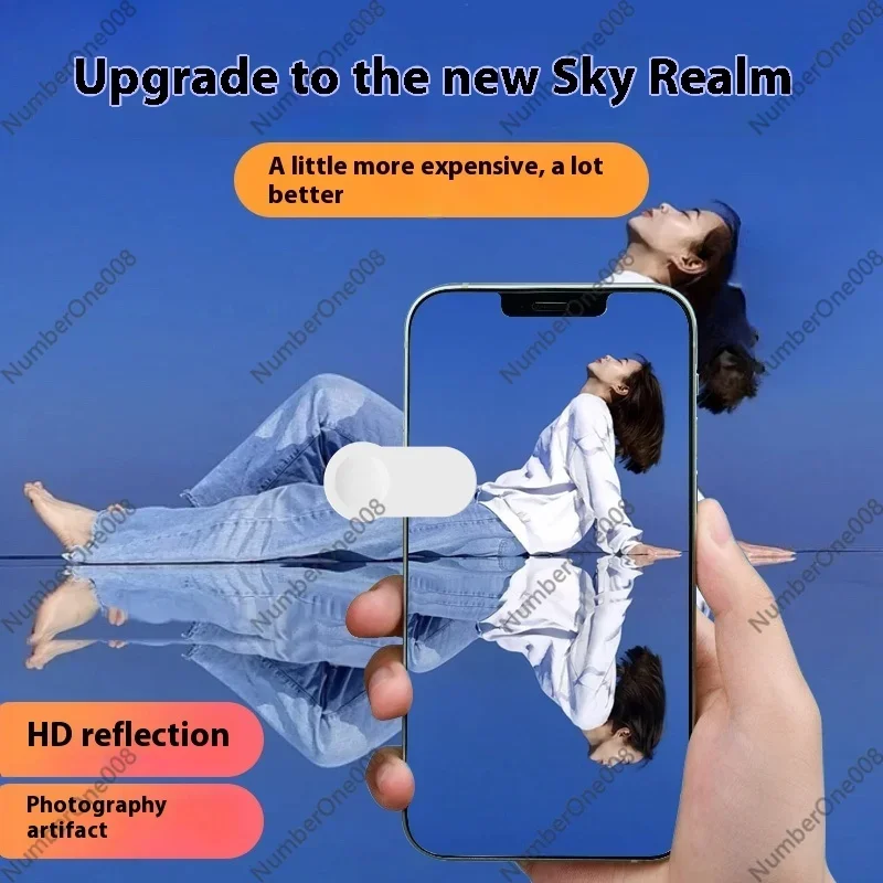 

Phone Camera Reflection Clip for Creative Photography, 90° Flippable Lens Mirror for Douyin-style Selfie, High Definition