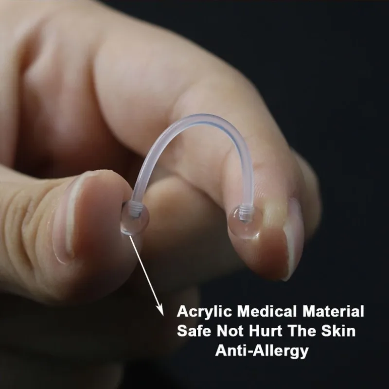 1 قطعة سيليكون الصناعية ثقب لينة الحديد مرنة مريحة الصناعية سقالة الأذن ثقب الجسم مجوهرات فترة الشفاء