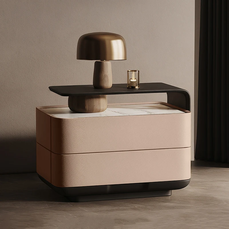 

With Drawers Storage Bedside Tables Light Luxury Creative Modern Nightstands Design Trendy Mesitas De Noche Bedroom Furniture