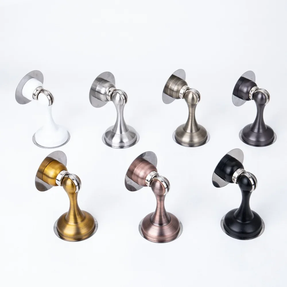 Stainless Steel Magnetic Door Stopper No Drill Thickened Anti Collision Quiet Door Catch for Bedroom Luxury Home
