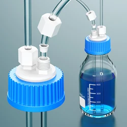 GL45 porous cap spiral cap liquid chromatography waste cap 8/1 4/1 reagent bottle fluid output cap