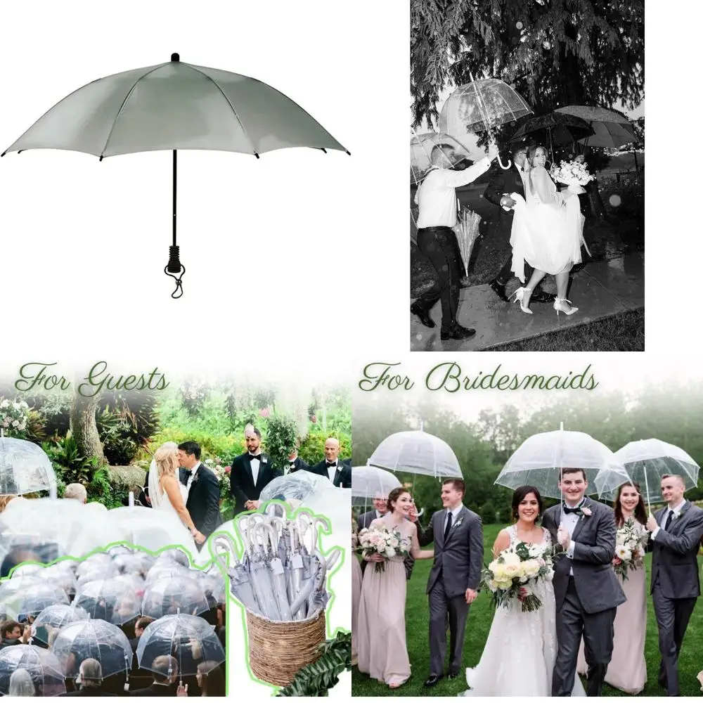 

Silver Trekking Umbrella - Lightweight, Durable, Outdoor Hiking Essential for All Weather Conditions