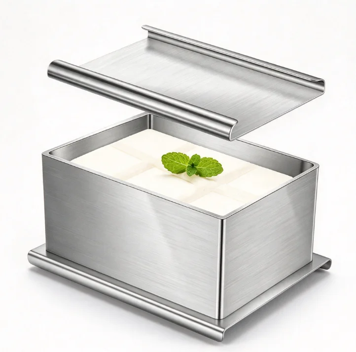 Stainless Steel Tofu Press Mold Homemade Maker Kit Kitchen DIY Cheese Form Box Home Cooking Tool Set Bean Curd Making Equipment