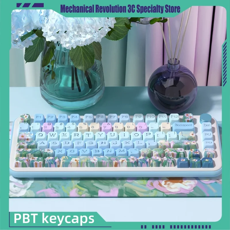 

Little Daisy Original Keycaps138/158 Key Mda Highly Personalized Customized Pbt Thermal Sublimation Game Mechanical Keyboard Cap