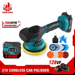 ONEVAN Electric Polisher 7000rpm Cordless Automotive Multi-function Car Polishing Auto Waxing Rotary Tool For Makita 18V Battery