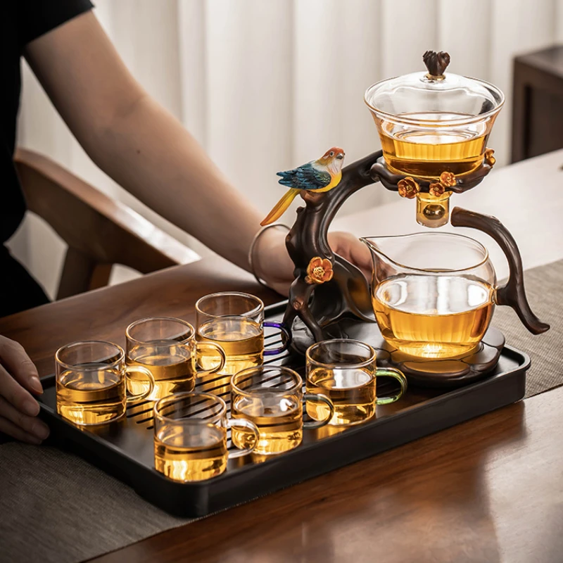 

Simple Lazy Glass Teaware Sets Office Luxury Portable Traditional Teaware Sets Kung Fu Jogo De Xicaras Kichens Items WZ50TS