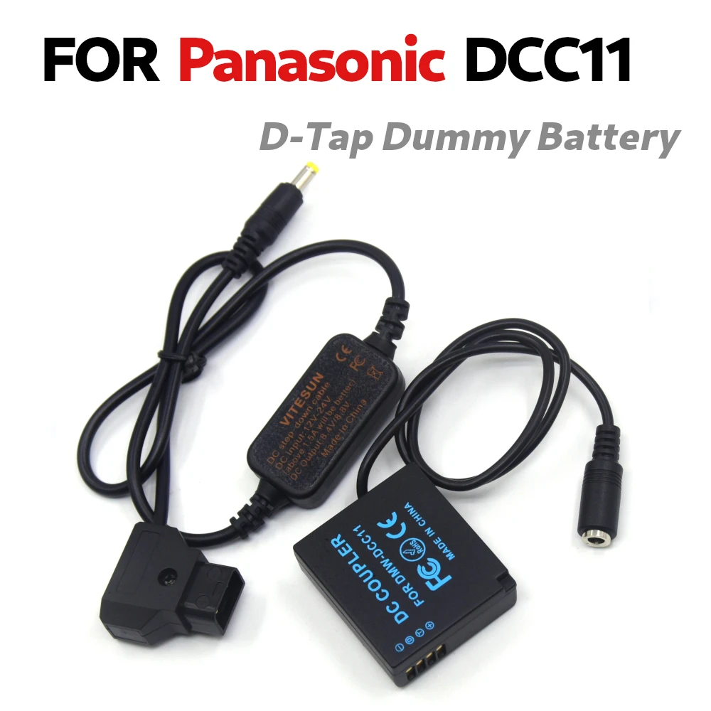 

DCC11 DC Coupler D-TAP Понижающий кабель питания + DMW-BLG10 BLE9 Манекен аккумулятора для lumix GF5 GF6 GX80 GX85 GX7 Mark II ZS60 TZ85
