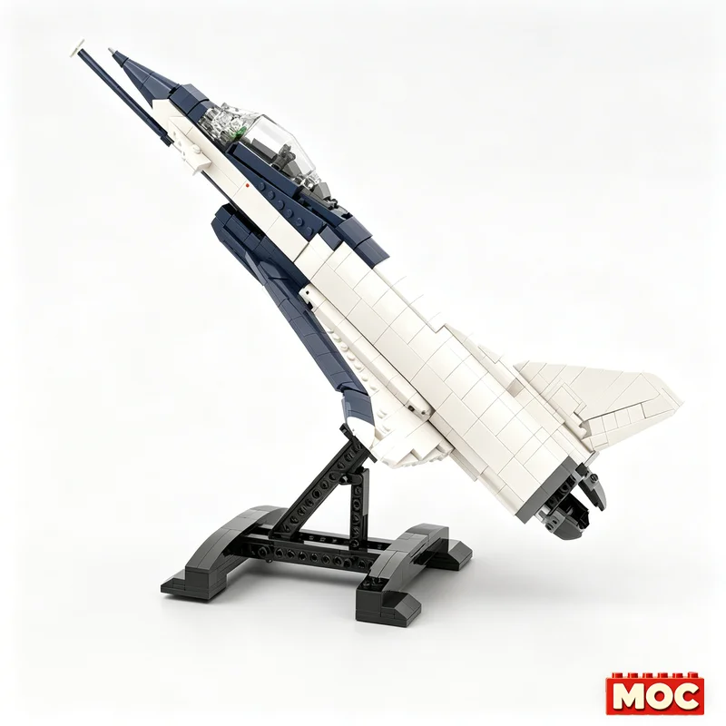 1142PCS X-31 EFM Demonstrator X-Plane MOC Model Custom Blocks DIY Assembly Educational Toy Children Aviation Fans Display Gift
