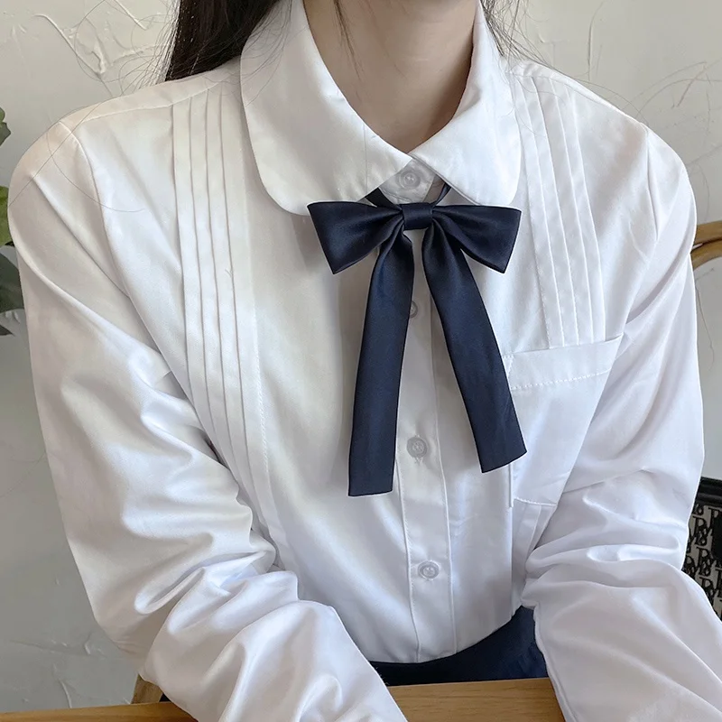 Satin JK Bow Tie Long Streamer Bowknot College Style Neck Accessory for Graduation Photo Bachelor Gown Japanese School Uniform