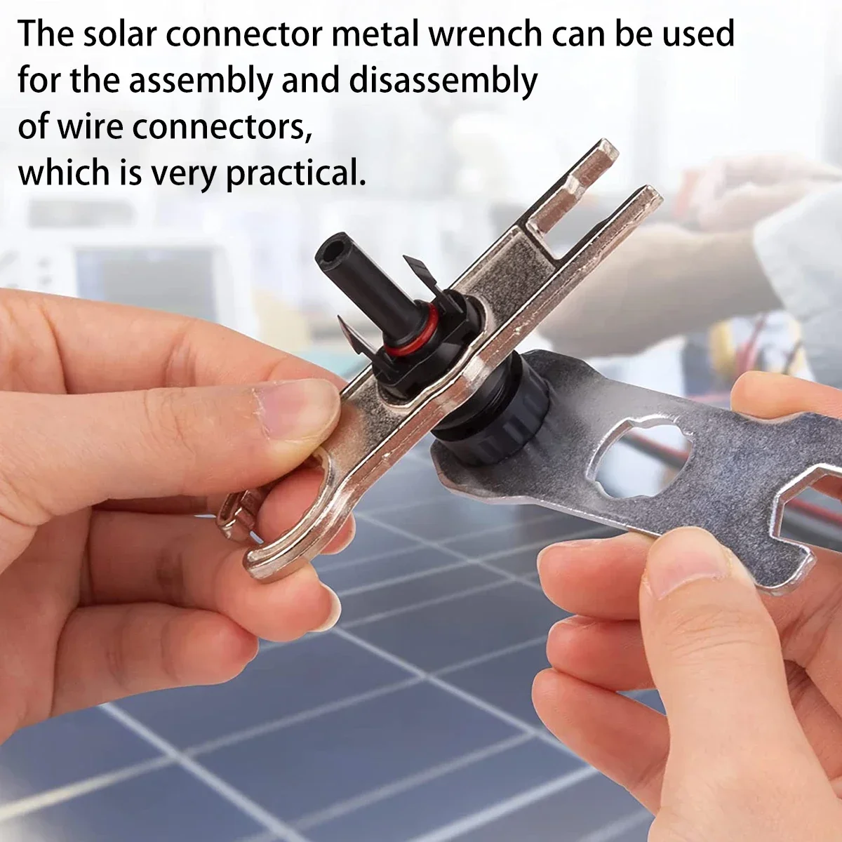 2 Pairs Solar Connector Wrench Aluminum Alloy Portable Solar Connector Spanner Solar Panel Cable Assembly and Disassembly Tool