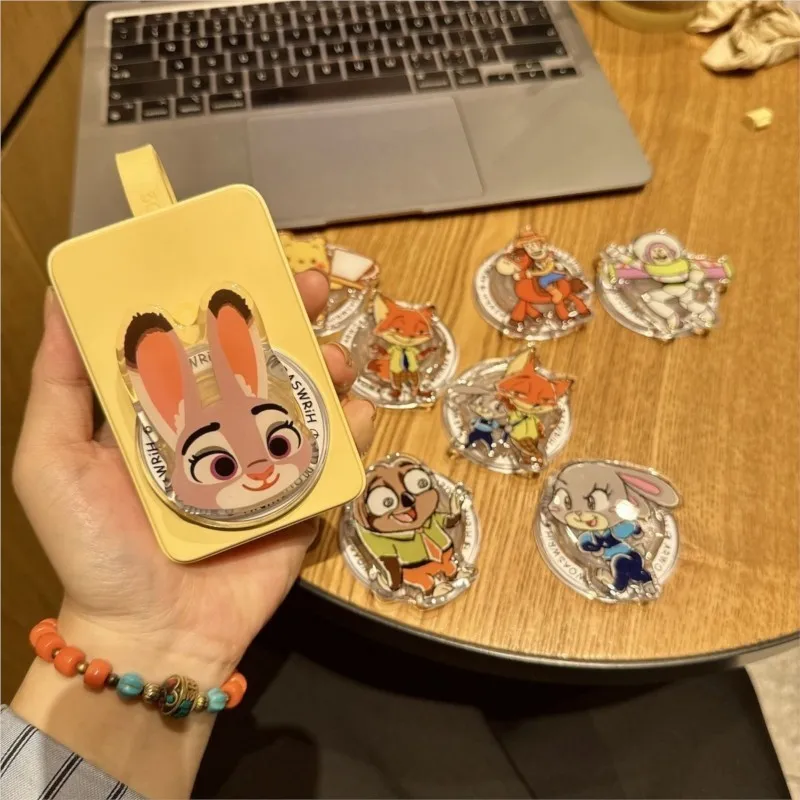 

Cute Zootopia Judy Nick For Magnetic Phone Holder Stand for iPhone 17 16 15 Pro Max - For MagSafe Compatible Foldable Rotatable.