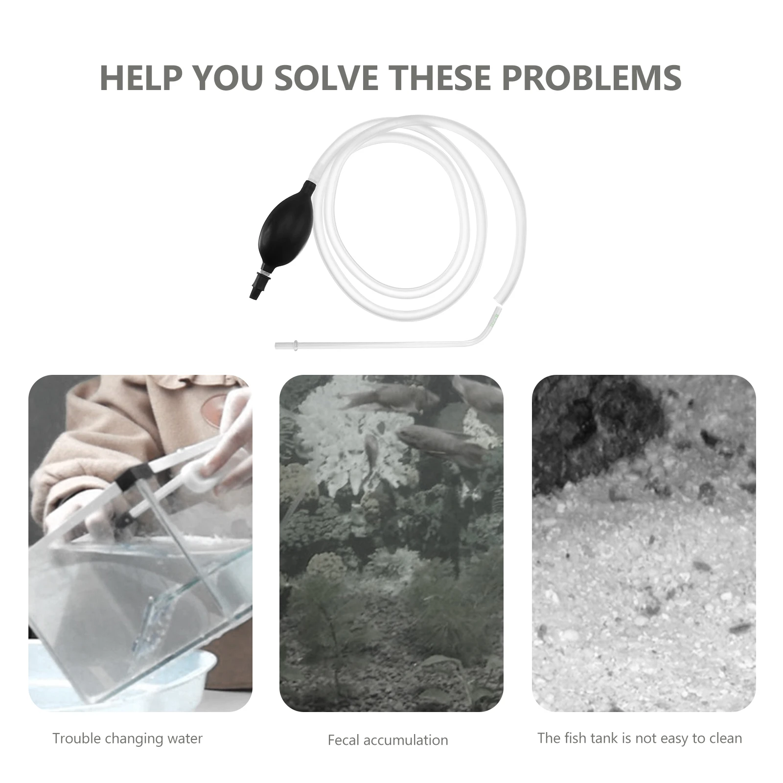 

1 set Mini Water Changer For Fish Tank Durable Aquarium Siphon Tool Small Aquarium Cleaning Kit Practical Water Changing Device