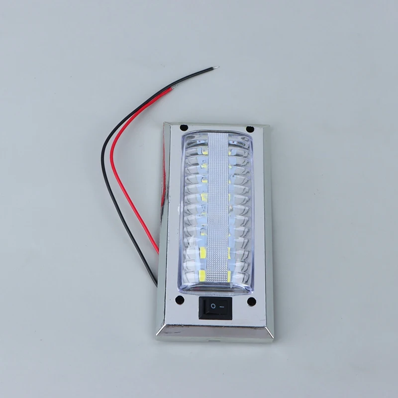 Super Sale LED 12V-24V Panel Light Car Interior Reading Lamp High Brightness Lights for Van Truck RV Boat Campers Lights Switch