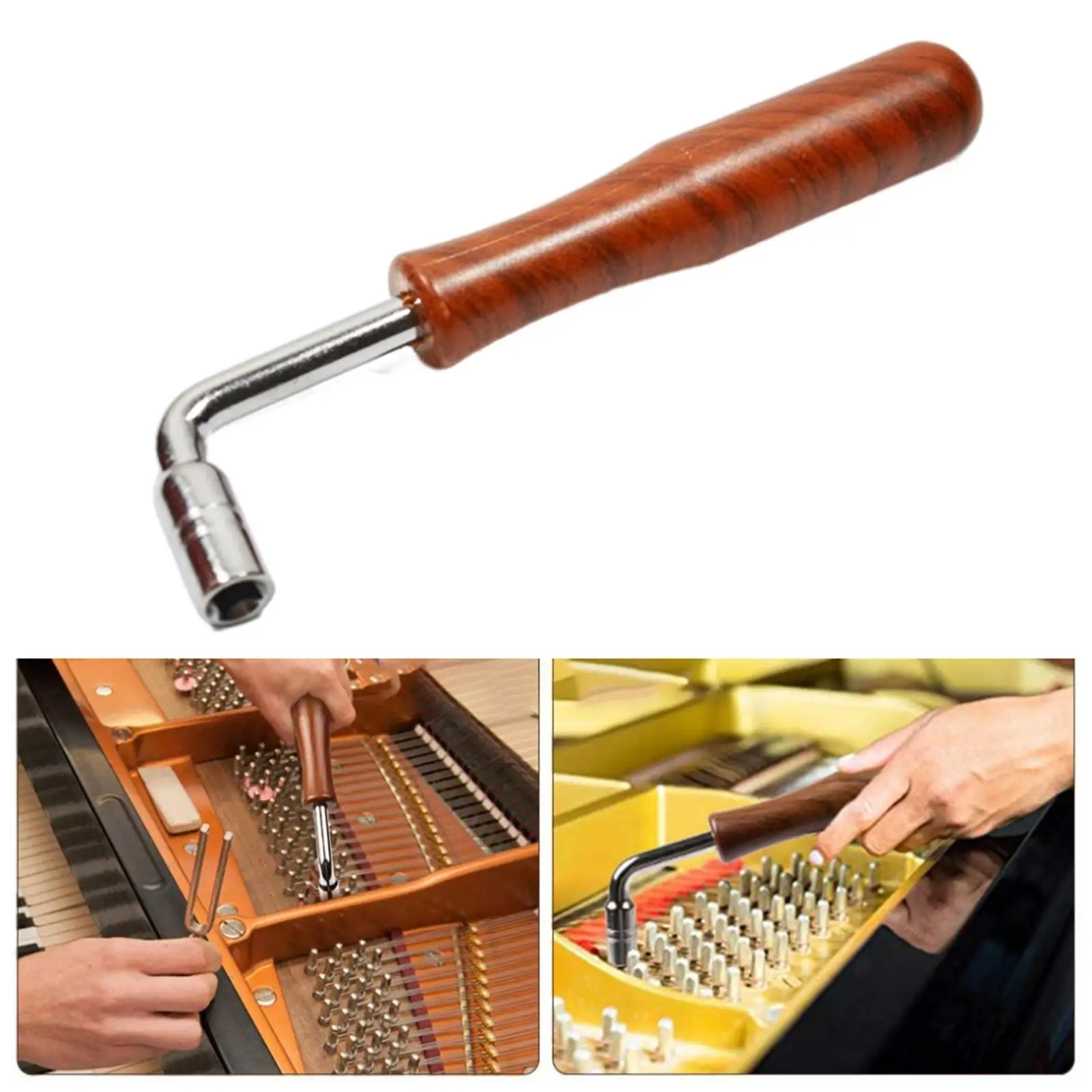 Piano Tuning Hammer Kit with Wrench Felt Mutes Spare Parts Durable Repair Maintenance Tool for Acoustic Pianos