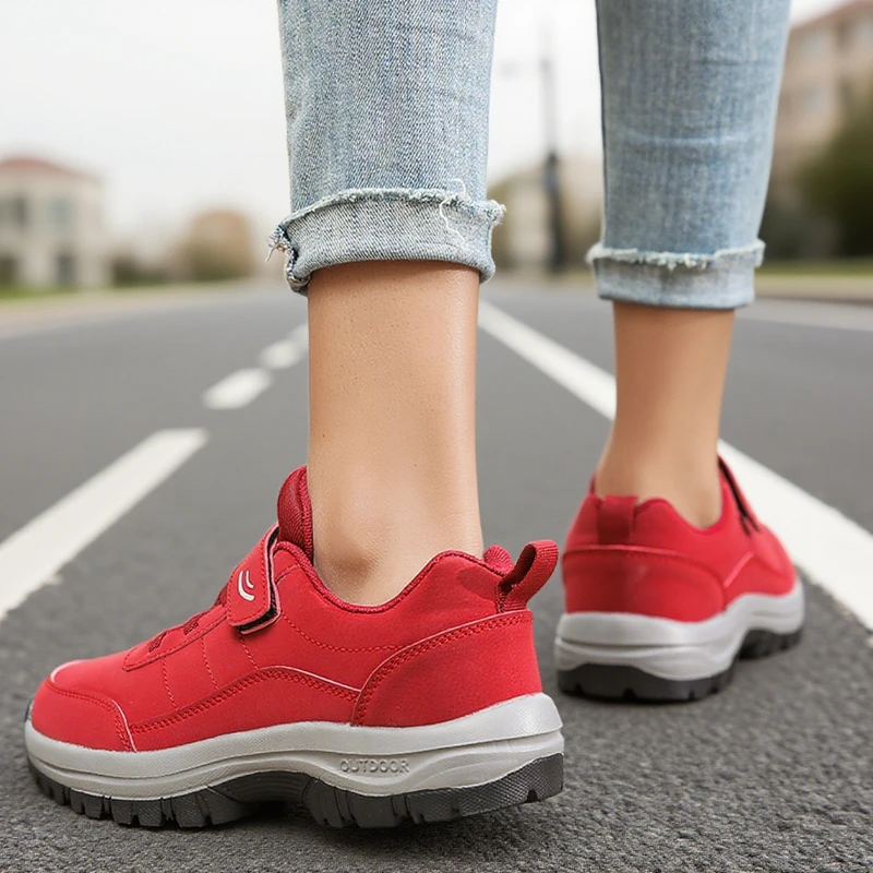Zapatos de senderismo para mujer, zapatos impermeables, cómodos y transpirables para caminar, zapatos para correr para viajes al aire libre, zapatillas de deporte de marca de lujo para mujer