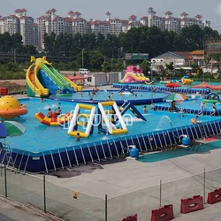 Factory Price High Quality Customized Ground Water Park Metal Swimming Frame Pool