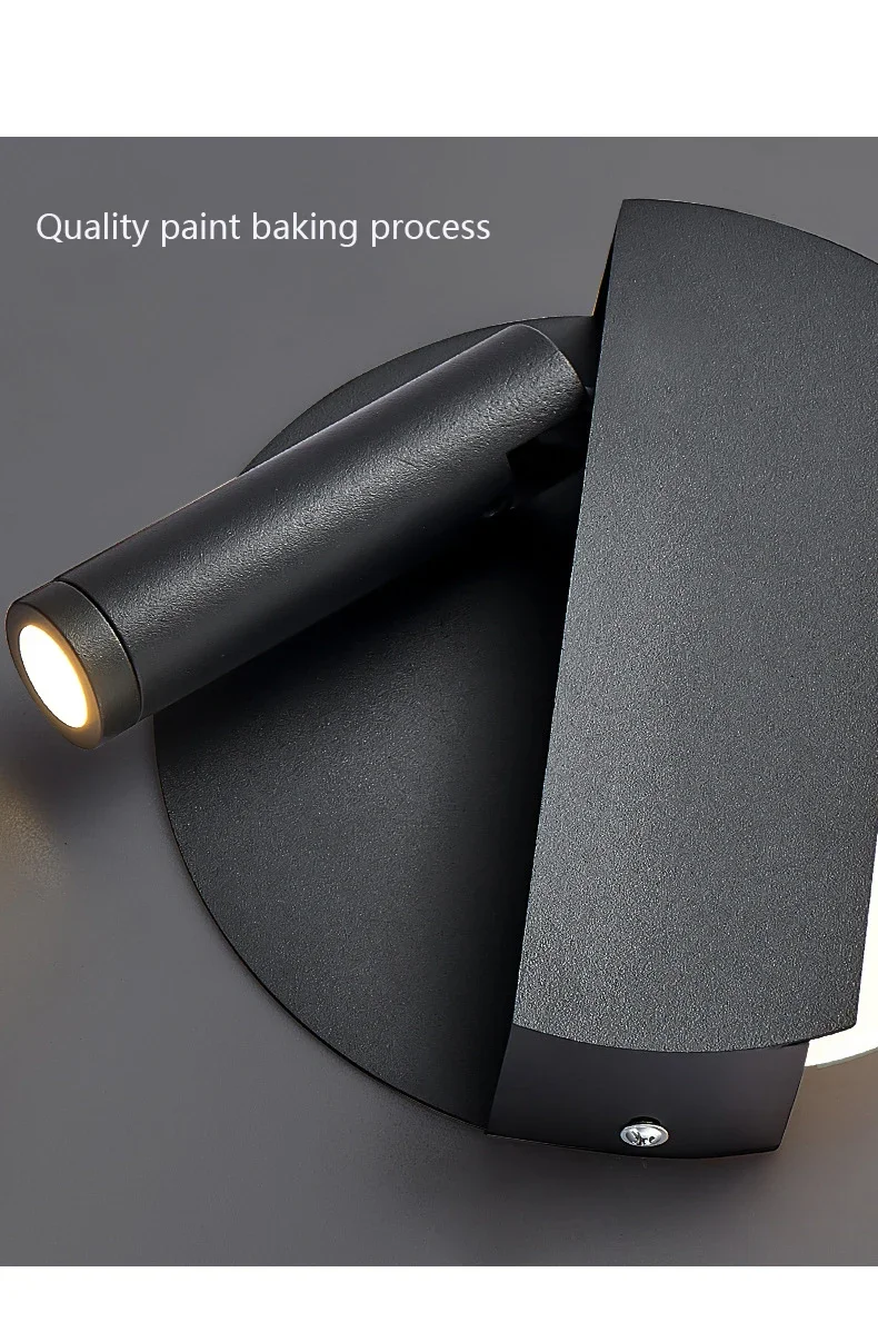 Modern Minimalist Led Wall Lamp USB Charging Indoor Bedroom Lamp Hotel Bedside Reading Lamp Wall Lights Sconce Switch AC 90~240V