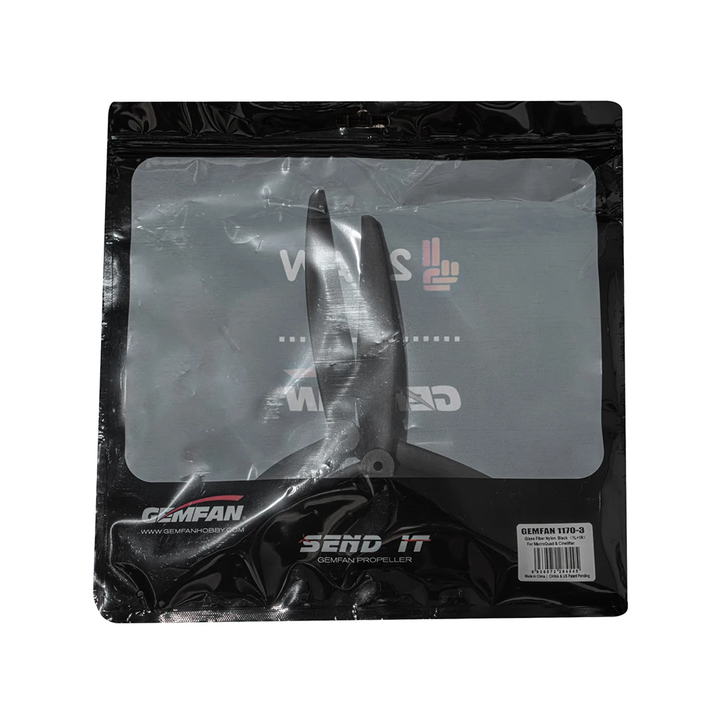 Gemfan 1312 1080 1170-3 3-Blades 11 بوصة 1507 15 بوصة Traverser CW CCW المروحة الألياف الزجاجية النايلون عالية تحميل عالية التوتر بدون طيار #3