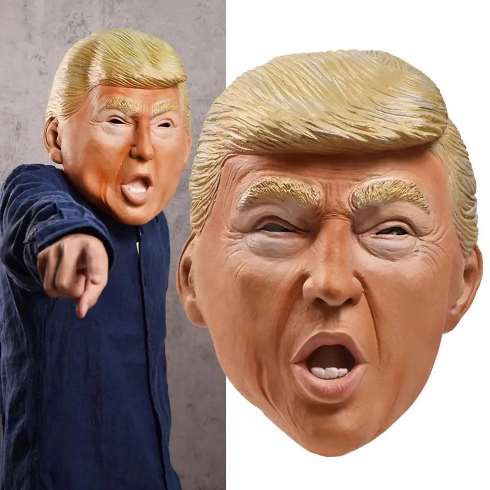 Trump Masque President Masque Realistic Trump Cosplay Mask for President Election Halloween Costume Props Latex Face Guard