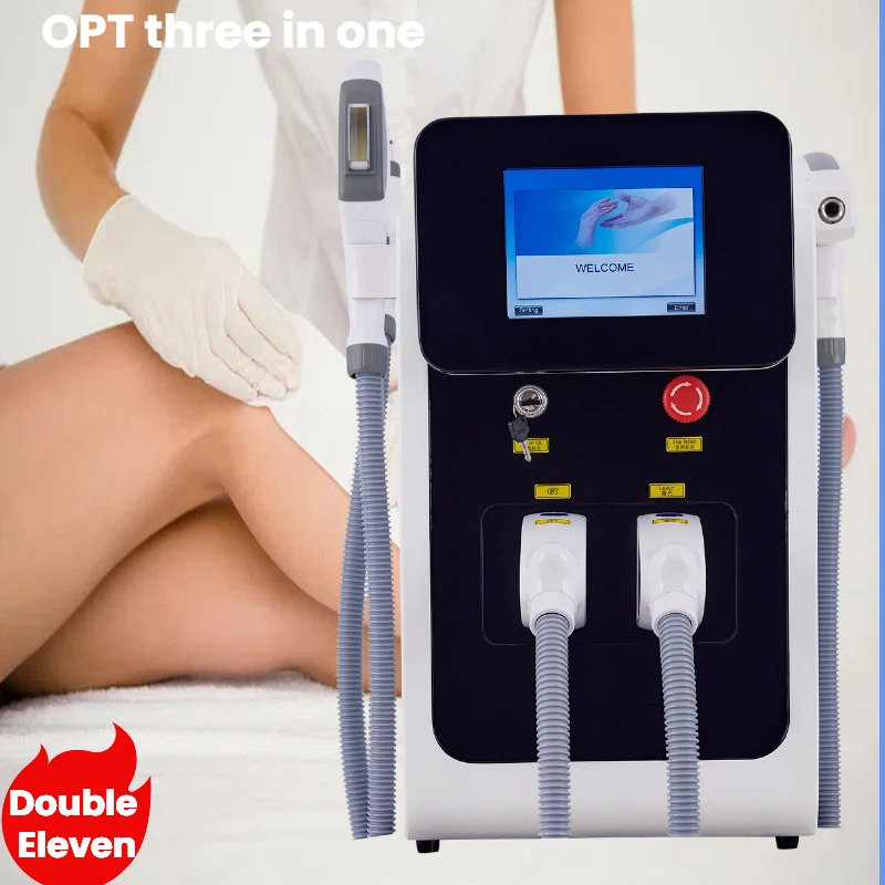 

Three in one hair removal machine diode OPT IPL portable ND Yag laser tattoo removal professional beauty equipment