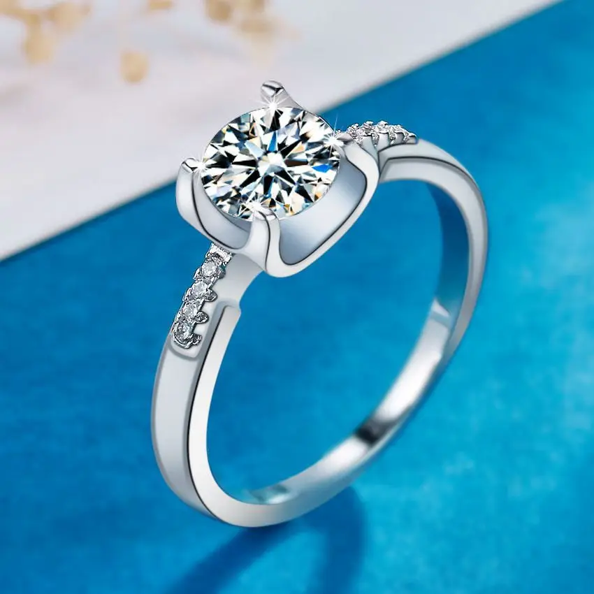 Bull Head Waist Ring 1 Carat Moissanite Women's PT950 Platinum - Tiny bull head ring face, youth-enhancing and trendy