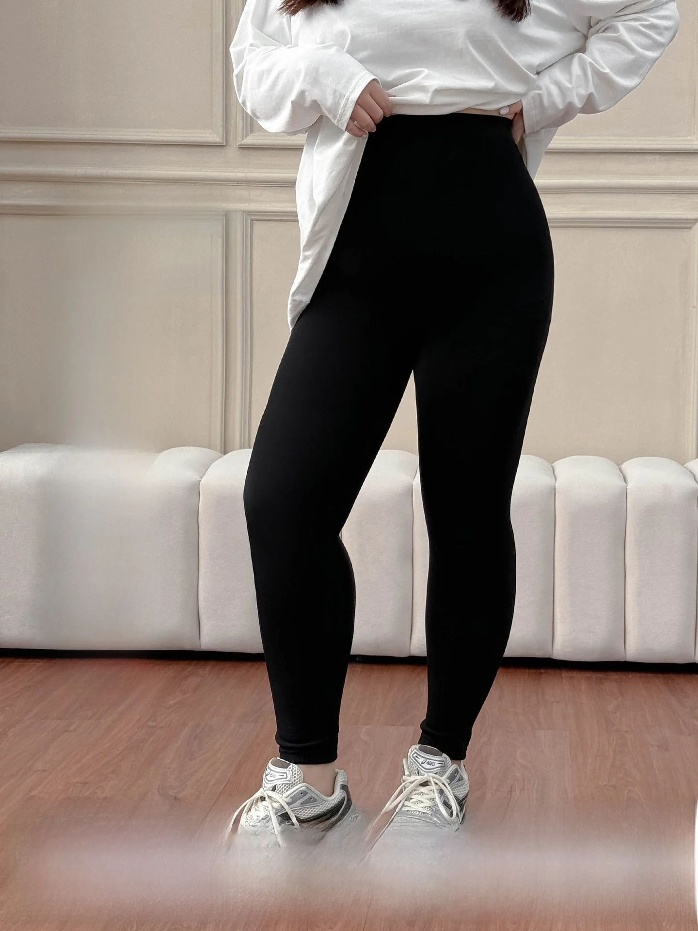 

High Waist Yoga Pants plus Size Women's Thermal arkskin Tummy Control Butt Lifting Boting Pants Commute Sle Polyester ...