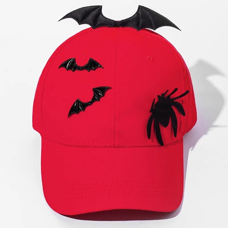 New Personalized Halloween Theme Spider Pumpkin Bow Pattern Baseball Cap Street Unique Fashion Cool Duckbill Cap Windproof Hats