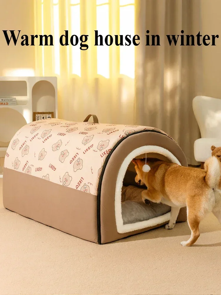 Kennel Keeps Warm Winter Doghouse Disassembled Washed Large Dog House Pet Sleeping Products Accessories Kennel for Indoor Dogs