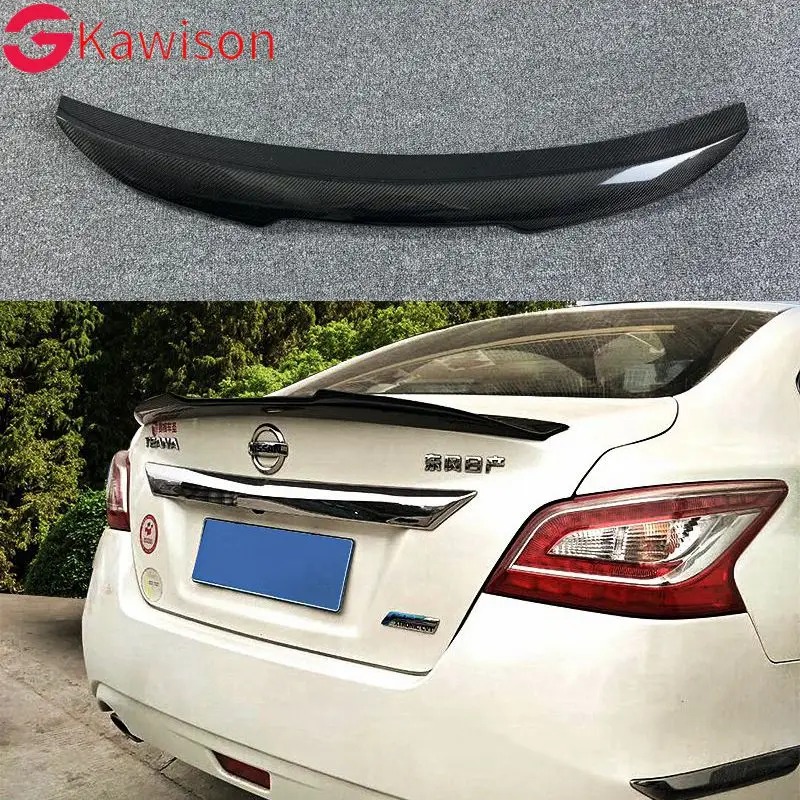

Спойлер Altima для NISSAN 2013-2015, спойлер Altima, высококачественный спойлер из углеродного волокна для заднего крыла автомобиля, задний спойлер грунтового цвета