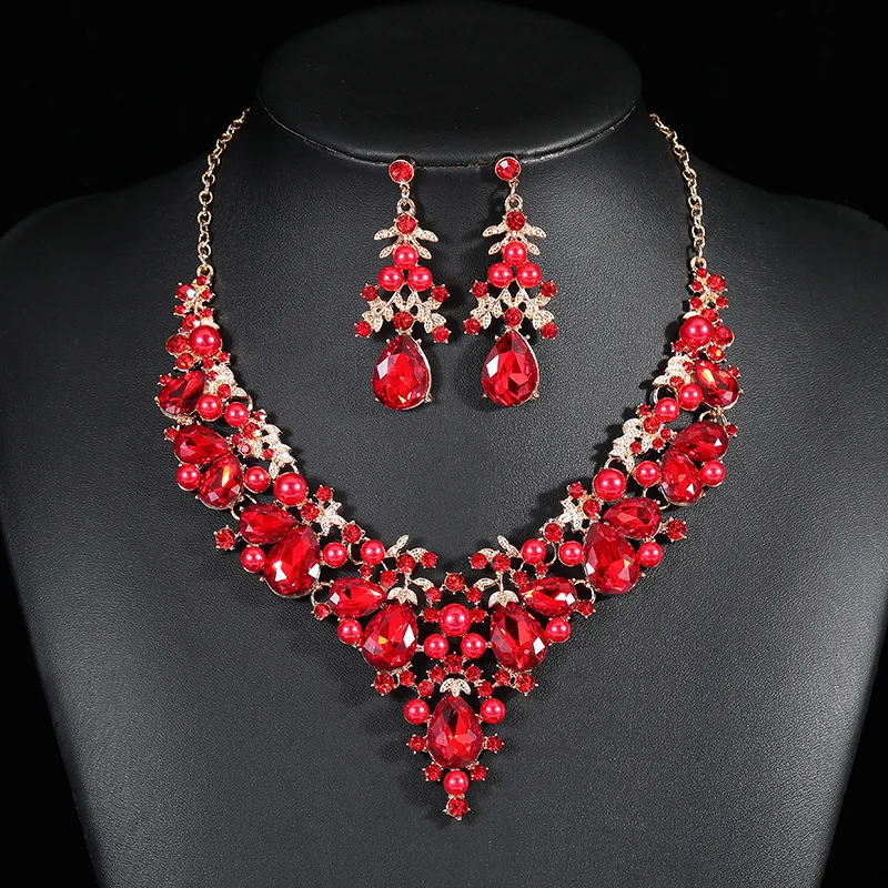 Necklace Set For Women Duo Set Alloy Elegant Bridal Accessories