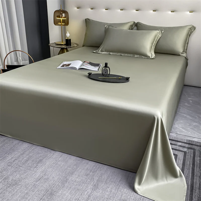 

100% Bamboo Luxury Bed Sheet Flat Bed Sheets Cooling Flat Sheet Solid Color Bedsheet Bed Linens Single/Double/King/Queen Size