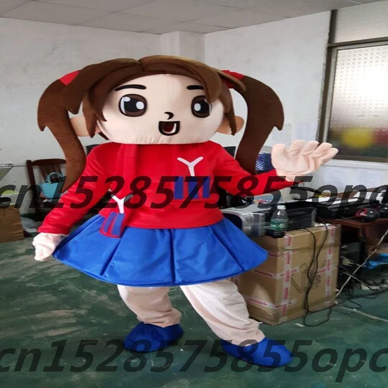 Cheerleader Girls Mascot Costume Adult Cosplay Costumes Cartoon Character Fancy Dress Outfit  Birthday Mask Party Halloween Even