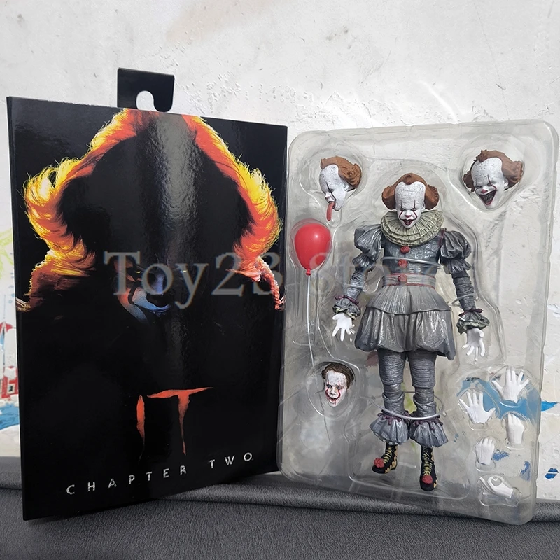 NECA Pennywise عمل الشكل الفصل الثاني لعبة مجسمة نهائية هدية رعب لجميع القديسين عيد ميلاد نموذج اللعب هدية #2