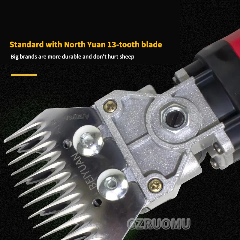 

2 Speed 13Teeth Electric Wool Shears Goat Horse Hair Scissor Wireless Sheep Shearing Farm Clipper Tool for 4.0AH2000mah Battery