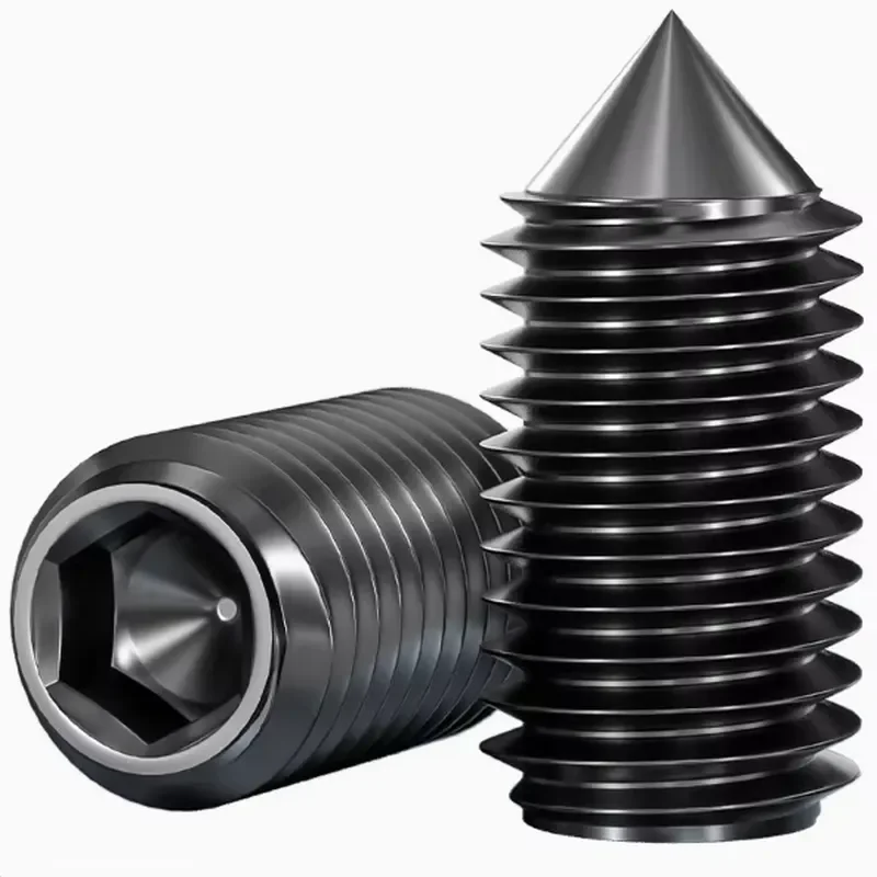 Black Oxide Hex Socket Cone Point Set Screw DIN 914