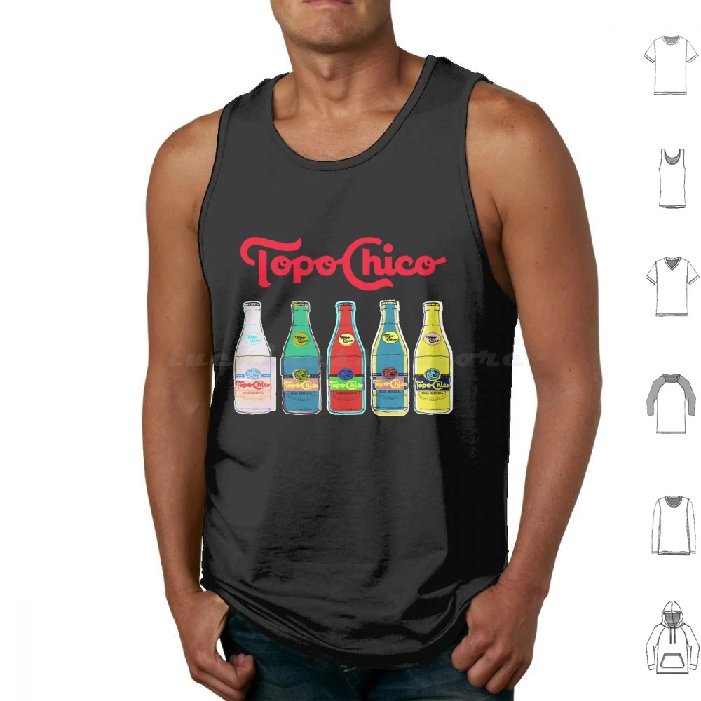 Graphic Topo Chico Aqua Mineral Tank Tops Print Cotton Topo Chico Chico Topo Water Mineral Water Texas Mexico Topochico