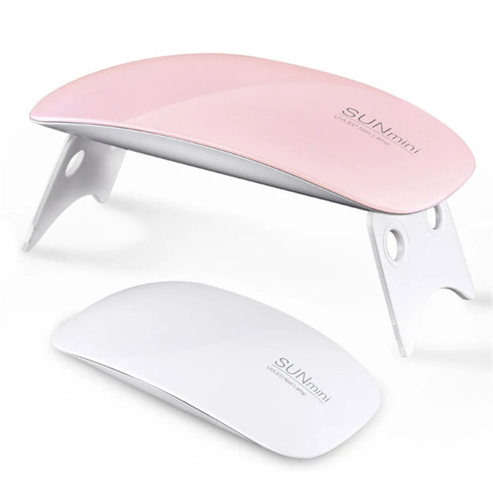 โคมไฟเล็บขนาดเล็กมินิเมาส์แสงยาทาเล็บกาวอบเครื่องบําบัดแสงเล็บมือถือโคมไฟยูวี LED