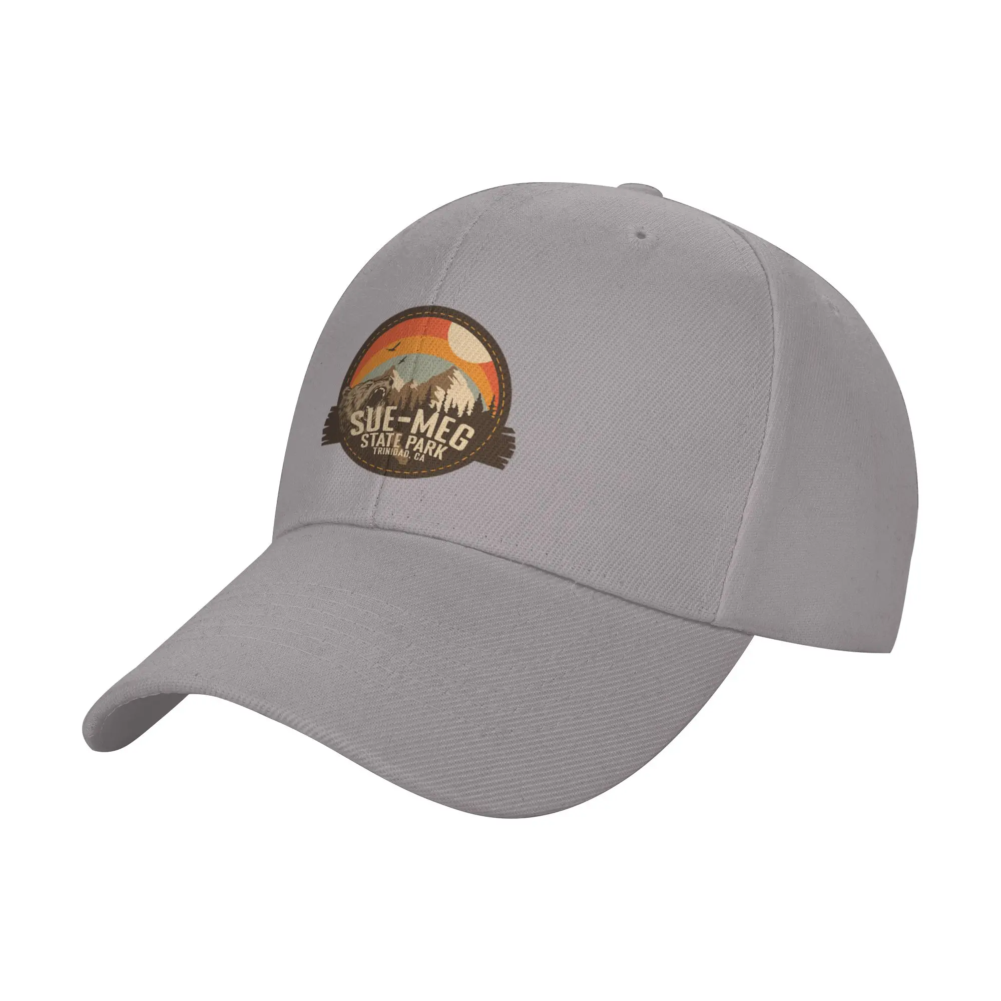 Hot Sale Sue-meg State Park California - CA Retro Souvenir Badge Baseball Cap  Sportswear Black Cap  Short Trip Black Cap