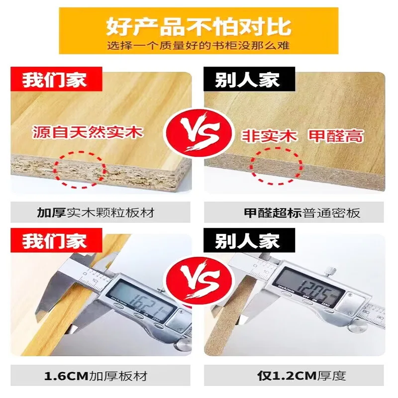 Custom. Home Bookshelf Floor Multi-Layer Steel Wood Shelf Multi-Functional Cosmetics Display Shelf Convenience Store Stationery