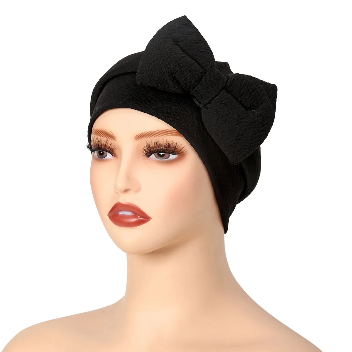 Indische Hut Bowknot Turban Frauen Muslimischen Hijab Stretch Chemo Kappe Haarausfall Kopf Schal Wrap Mützen Motorhaube Headwear Turbante Mujer