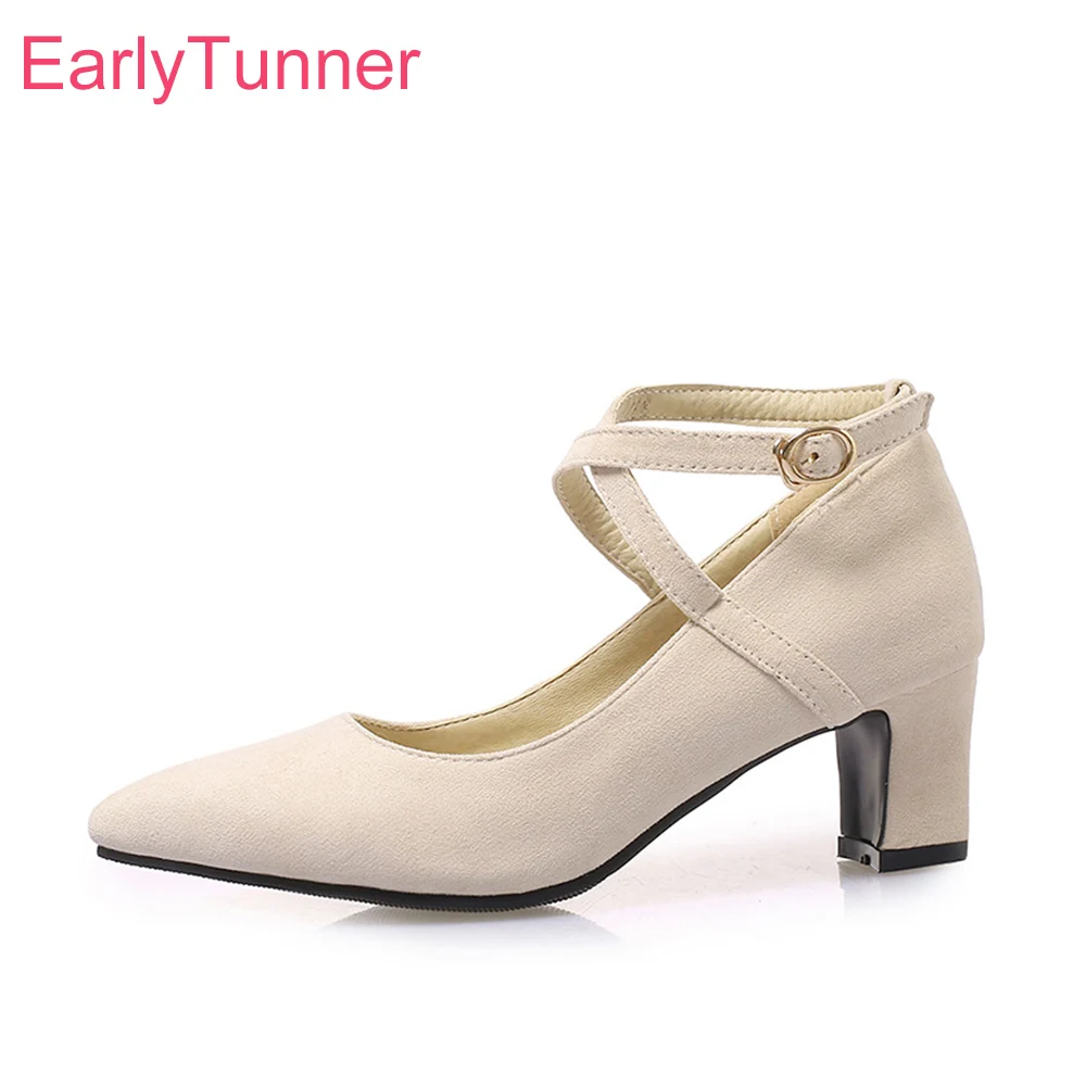 

Новые весенние модные бежевые черные женские туфли-лодочки с острым носком на среднем каблуке, офисные женские модельные туфли, большие размеры 12, 30, 43 45, 48